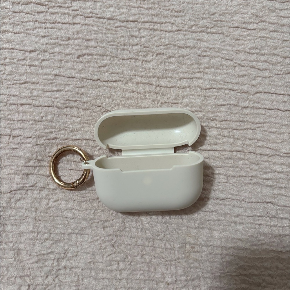 Amazon Cream Silicone AirPod Pro Case with Keychain